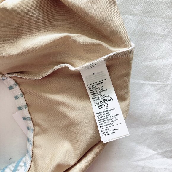 Old Navy bikini bottoms MED blue stripe high rise & high cut New with tags! - Picture 6 of 9